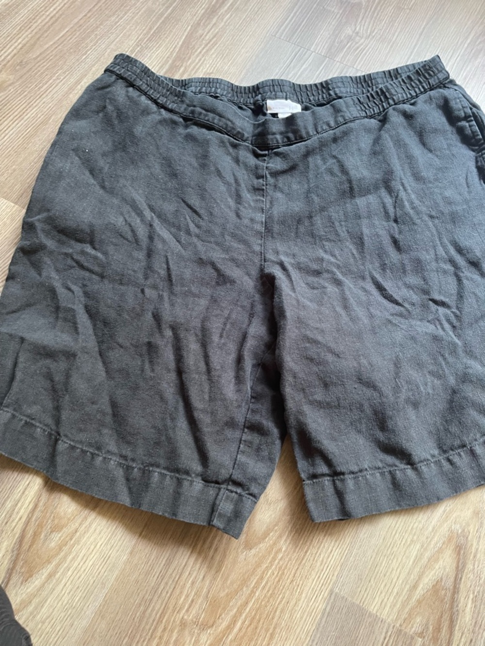 J. Jill Pure Jill Linen Shorts • Classic Black Pull-On Boho Capsule Chic Size L - Picture 10 of 12